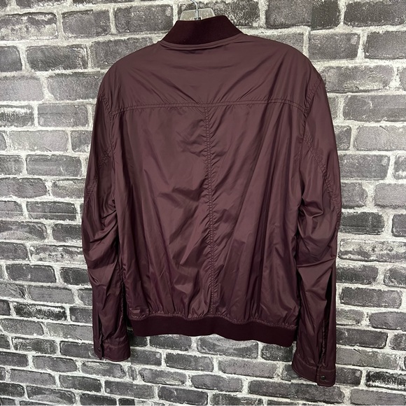 John Varvatos Burgundy light weight Bomber Jacket - Picture 8 of 13